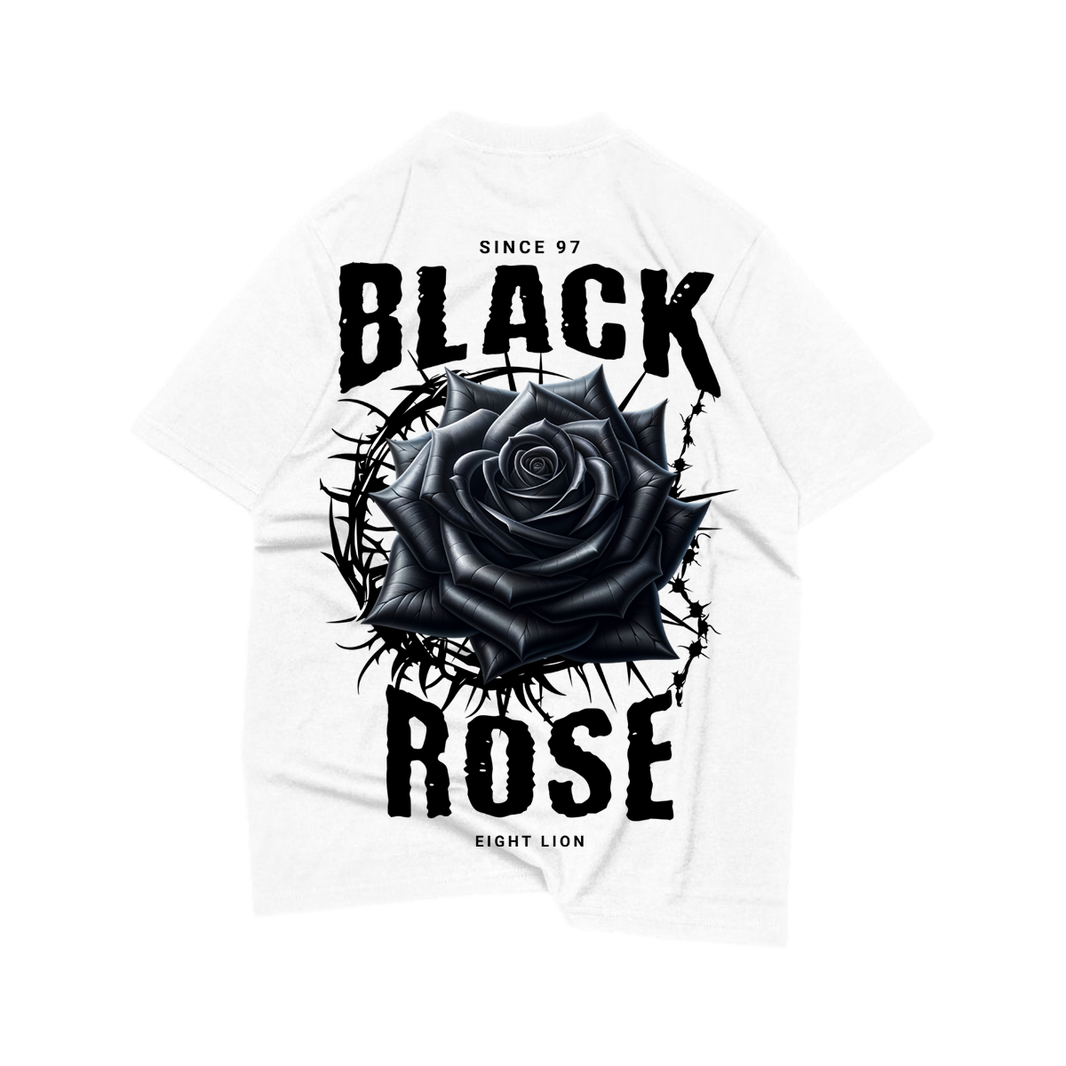 OVERSIZE T-SHIRT BLACK ROSE