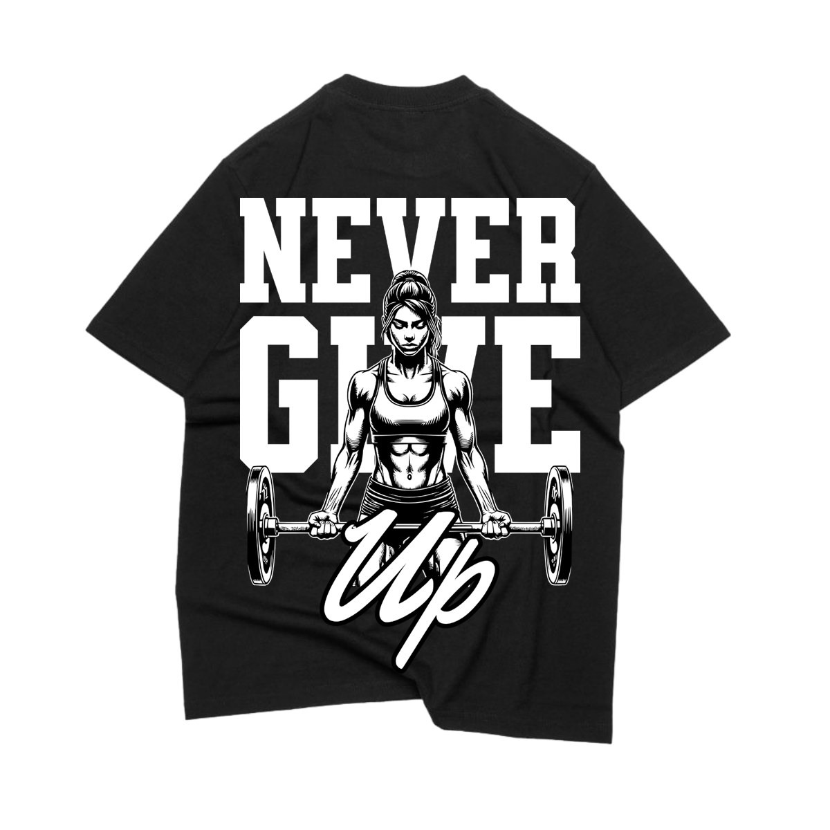 OVERSIZE T-SHIRT NEVER GIVE UP