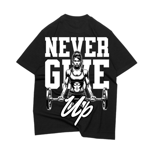 OVERSIZE T-SHIRT NEVER GIVE UP