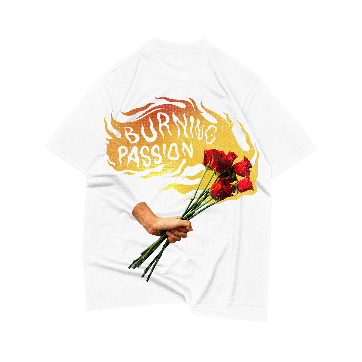 OVERSIZE T-SHIRT PASSION BURNING FLOWERS