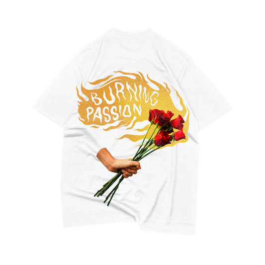 OVERSIZE T-SHIRT PASSION BURNING FLOWERS