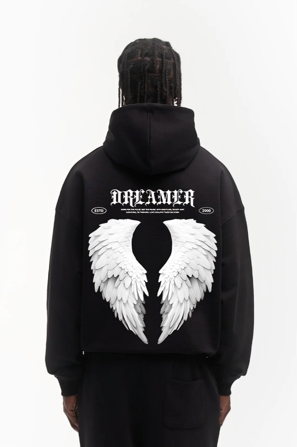 DREAMER WINGS HOODIE BLACK