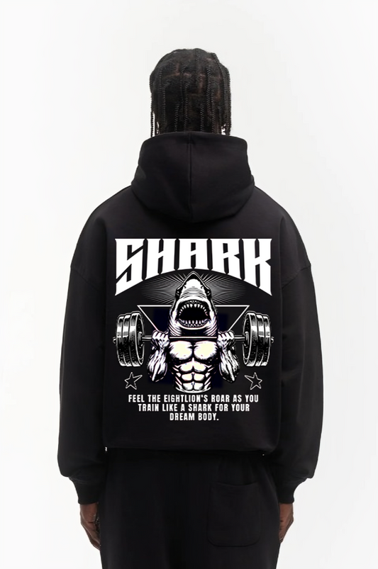 SHARK BODYBUILDING HOODIE BLACK