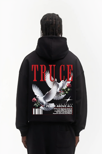 TRUCE PEACE ABOVE ALL HOODIE BLACK