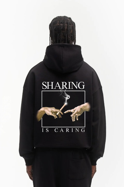 SHARING IS CARING HOODIE BLACK