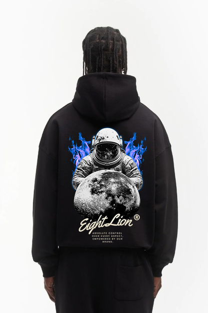 ASTRONAUT MOON HOODIE BLACK