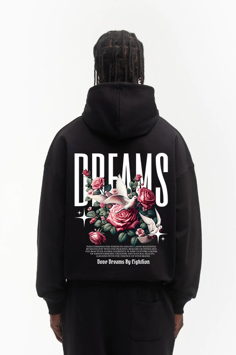 DREAMS DOVE HOODIE BLACK MEN