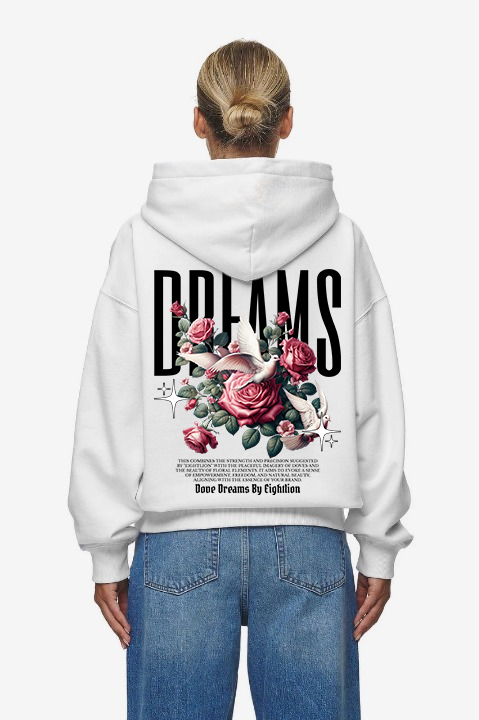 DREAMS DOVE HOODIE WHITE WOMEN