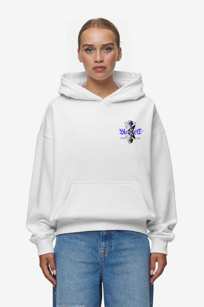 BLESSED BY EIGHTLION HOODIE WHITE WOMEN