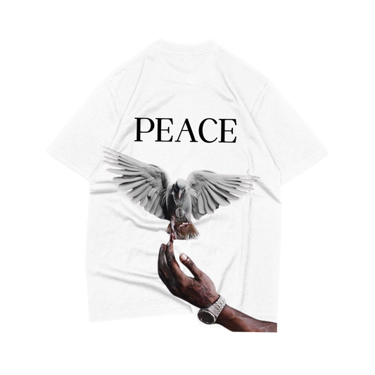 OVERSIZE T-SHIRT PEACE HAND BIRD