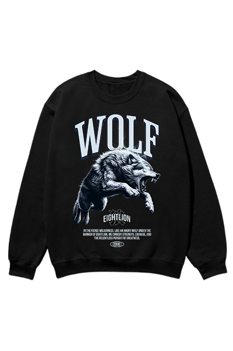 WOLF ANGRY SWEATSHIRT BLACK